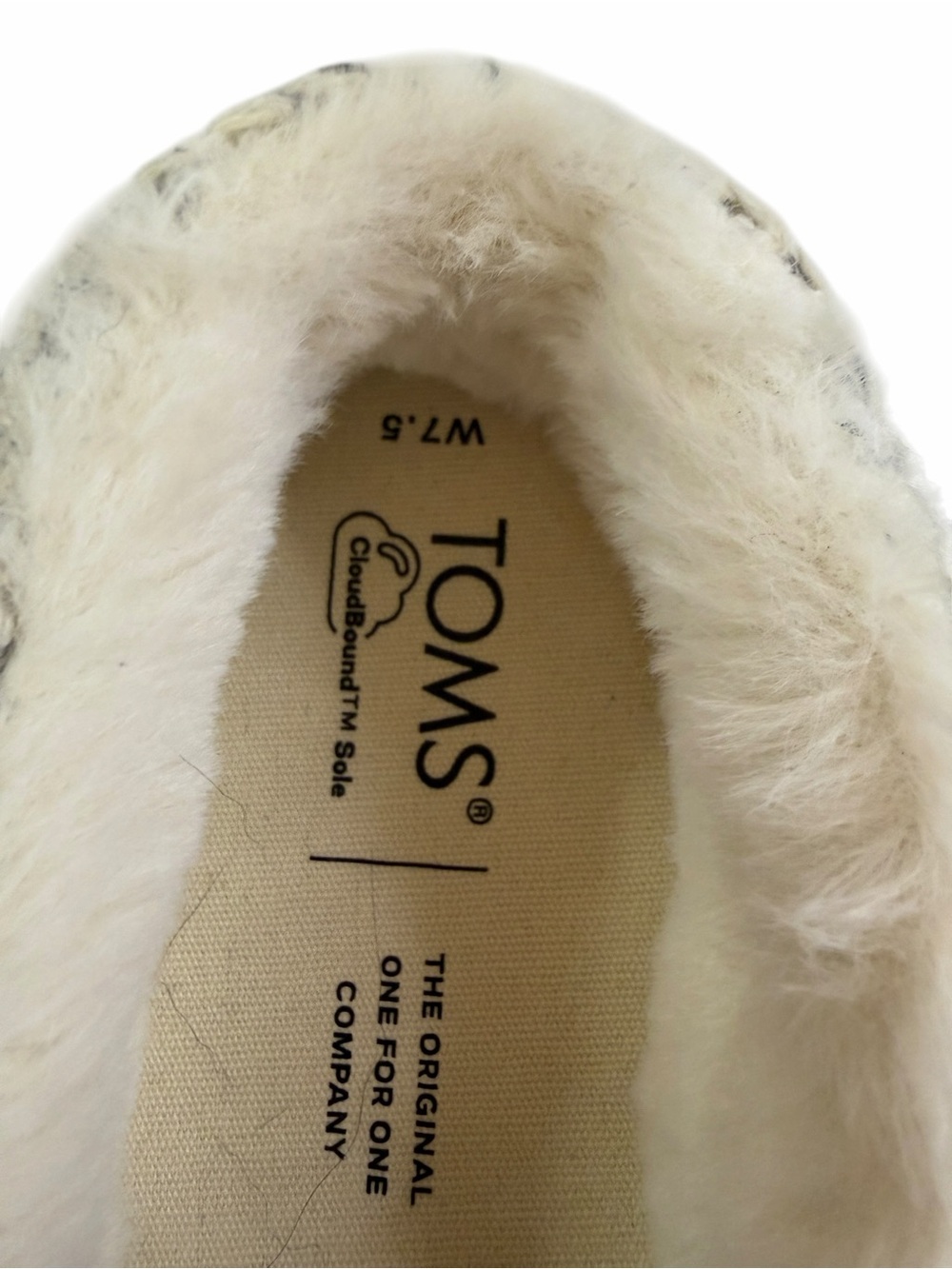 TOMS Women's Knit Slip-On Flats in Heathered Gray - Picture 3 of 6
